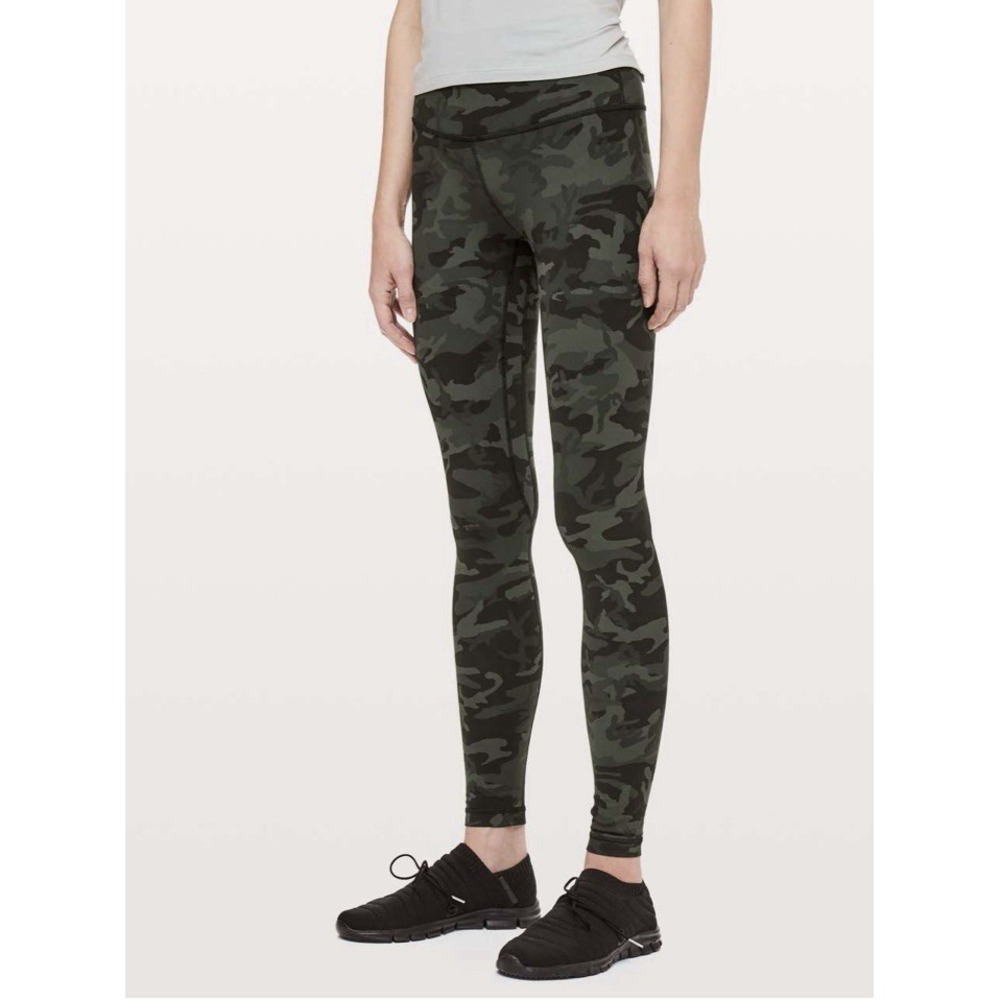 Lululemon Align Pant *Full Length 28" Incognito Camo Multi Gator Green Size 6